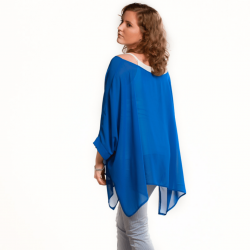 Szyfonowa tuniko-bluzka chaber