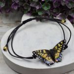 Sznurkowa bransoletka z motylkiem - sznurkowa bransoletka motyl