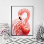 Plakat Flaming malowany 50x70 cm B2 - 