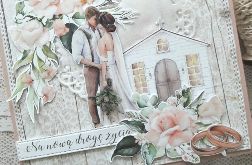 Kartka ślubna "Na nową drogę życia” z kieszonką