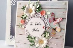 Kartka ślubna - Dwa motyle