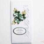 Kartka NA ŚLUB - zielone kwiaty #1 - Kartka na ślub - zielone kwiaty