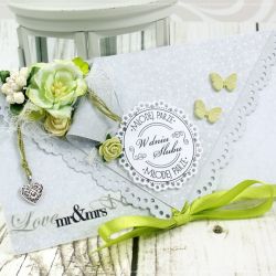 Kartka ślubna- wiosenne serducho