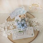 Kartka cyferka na roczek "Baby Blue 1" GOTOWA - 