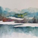 Pejzaż-akwarela formatu- A5 - 