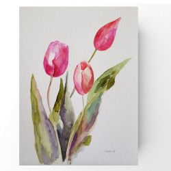 Tulipany-akwarela formatu 32/24 cm Tulipany-akwarela formatu 32/24 cm