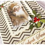 Kartka świąteczna z mikołajem w brązach - 