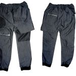 Spodnie Unisex - spodnie bojówki asymetria ściągacze kieszenie