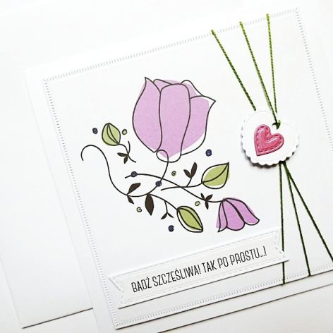 Kartka urodzinowa dla kobiety minimalistyczna