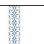 Jaśki z haftem łemkowskim krzyżykowym - wzór 1 zbliżenie