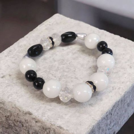Bransoletka czarno-biała