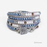 Bransoletka boho owijana Dark Blue Moon - 