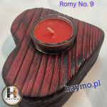 Świecznik drewniany serce bordowy Romy No. 9 - 
