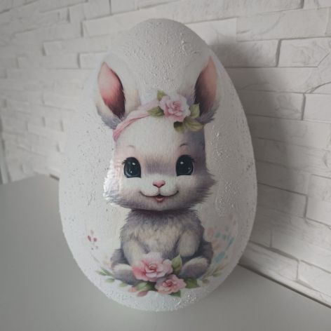 Jajko styropianowe 30cm otwierane białe