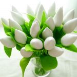 Tulipan 100% bawełna biały - 