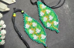 Komplet biżuterii koralikowej "Wiosenne Konwalie" Prezent dla Niej