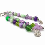 Zielono fioletowy breloczek - 