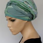 letni turban PASTELOWY - szarfa zamotana wokół głowy