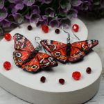 Czerwone motyle - wyjątkowe kolczyki - czerwone kolczyki