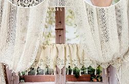 Zasłona koronkowa do pokoju do salonu boho frędzle 140/260cm