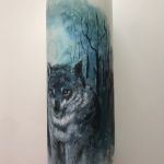 Świeca malowana ręcznie wilk - Wilk