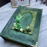 Zielony album ręcznie robiony prezent  - prezent dla przyjaciółki
