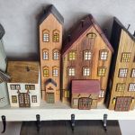 Domki z Młynem drewniane na klucze handmade 25 - 