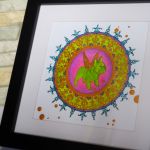 Obrazek mandala dla miłośnika psów MOPS - ozdoba pokoju nastolatki