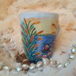 Barwny ręcznie malowany kubek Kaczka 300 ml. - ręcznie malowane