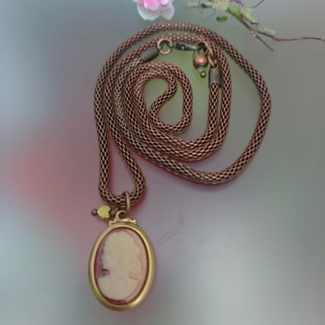 Naszyjnik Camea Wisior Z Serduszkiem 25.155