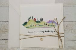 Kartka ślubna-Szczęścia na nowej drodze życia