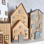 Wieszak - drewniane domki - na klucze i inne drobiazgi 10. - 