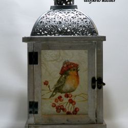 Lampion z ptakami