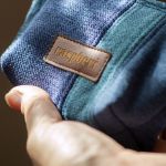 Granatowa patchworkowa kosmetyczka mini - 