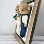 Maskotki ślubne misie w złotej ramce - misie ślubne w ramce