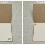 Kartka ślubna, drewno, kraft, pudełko WMP1 - wzory wkładek