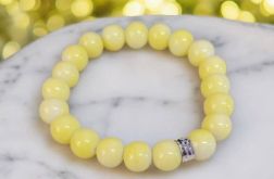 Bransoletka na gumce żółta z przekładką