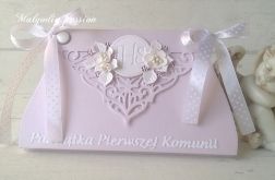 Kartka torebka na komunię.
