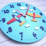 Zegar dla dziecka z samolotami - Zegar dla dziecka z samolotami