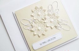Kartka NA URODZINY kremowa