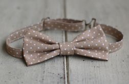 Mucha chłopięca - Beżowa w kropeczki