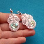 Pudrowy róż Kolczyki sutasz - 