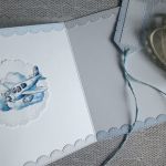 Kartka z okazji narodzin chłopczyka 4 - Wnętrze kartki i przód etykietki
