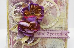 Z nutką fioletu kartka z pudełkiem