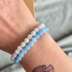 Bransoletka na gumce - Kamień księżycowy - k. ksieżycowy 2