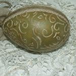 Jajo dekoracyjne - 15 cm - Pisanka na stojak -  decoupage  - 