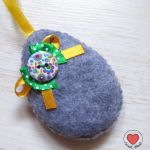 Ozdoby wielkanocne pisanki z filcu - 
