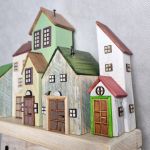 Wieszak - drewniane domki - na klucze i inne drobiazgi 7 - 