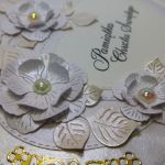 Pamiątka Chrztu Świętego z kwiatkami (6) - Piękne papierowe kwiatki 3D
