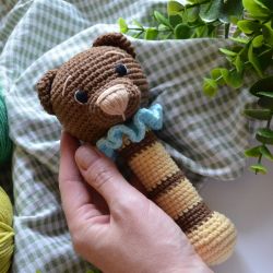 Grzechotka miś, Gryzak dla niemowlaka, Prezent dla noworodka